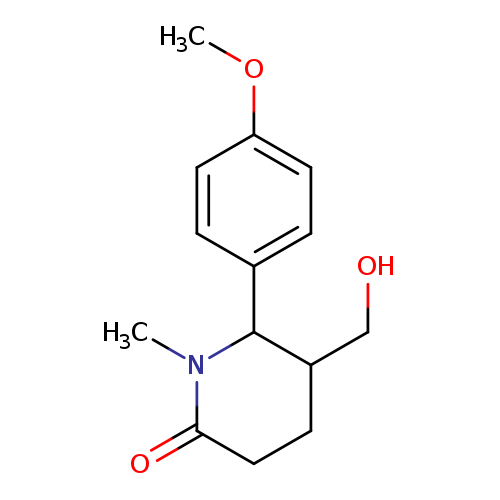 5-(hydroxymethyl)-6-(4-methoxyphenyl)-1-methylpiperidin-2-one