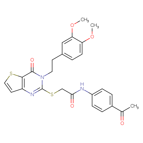 N-(4-acetylphenyl)-2-({3-[2-(3,4-dimethoxyphenyl)ethyl]-4-oxo-3H,4H-thieno[3,2-d]pyrimidin-2-yl}sulfanyl)acetamide