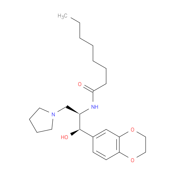 N-[(1R,2R)-2-(2,3-Dihydro-1,4-benzodioxin-6-yl)-2-hydroxy-1-(1-pyrrolidinylmethyl)ethyl]octanamide
