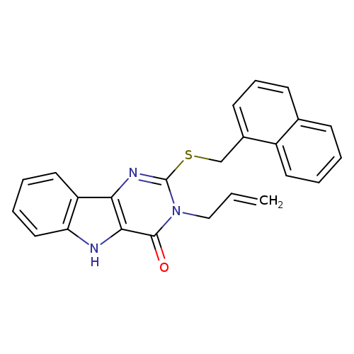 2-{[(naphthalen-1-yl)methyl]sulfanyl}-3-(prop-2-en-1-yl)-3H,4H,5H-pyrimido[5,4-b]indol-4-one