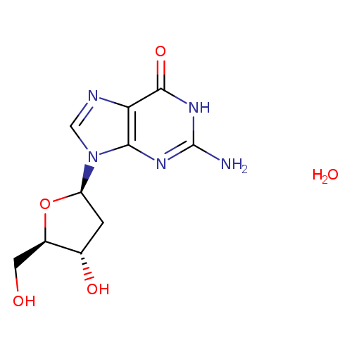2-Amino-9-((2R,4S,5R)-4-hydroxy-5-(hydroxymethyl)tetrahydrofuran-2-yl)-1H-purin-6(9H)-one hydrate(1:x)