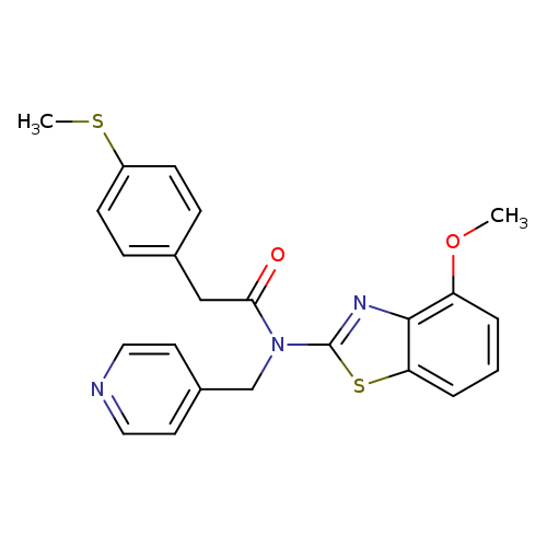 N-(4-methoxy-1,3-benzothiazol-2-yl)-2-[4-(methylsulfanyl)phenyl]-N-[(pyridin-4-yl)methyl]acetamide