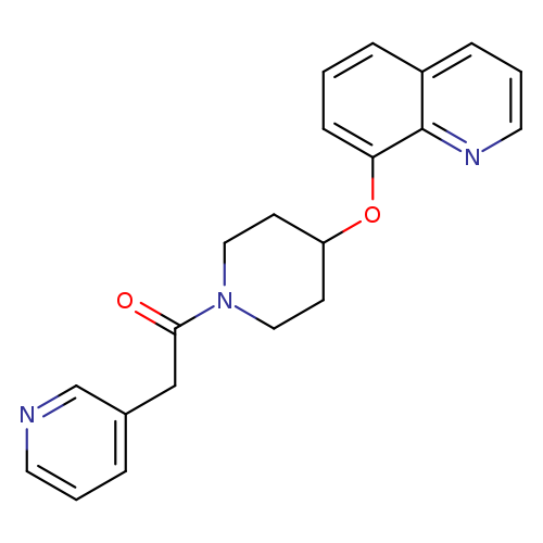 2-(pyridin-3-yl)-1-[4-(quinolin-8-yloxy)piperidin-1-yl]ethan-1-one