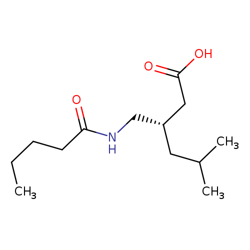 (3S)-5-methyl-3-(pentanamidomethyl)hexanoic acid