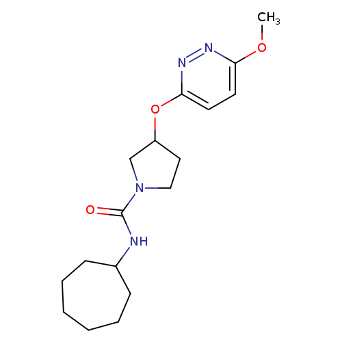 N-cycloheptyl-3-[(6-methoxypyridazin-3-yl)oxy]pyrrolidine-1-carboxamide