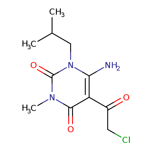 6-amino-5-(2-chloroacetyl)-3-methyl-1-(2-methylpropyl)-1,2,3,4-tetrahydropyrimidine-2,4-dione