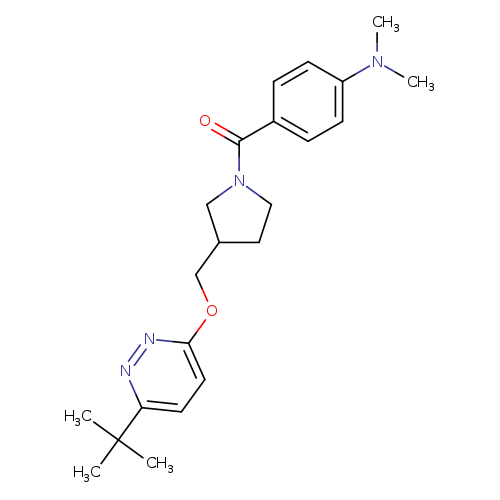 4-(3-{[(6-tert-butylpyridazin-3-yl)oxy]methyl}pyrrolidine-1-carbonyl)-N,N-dimethylaniline
