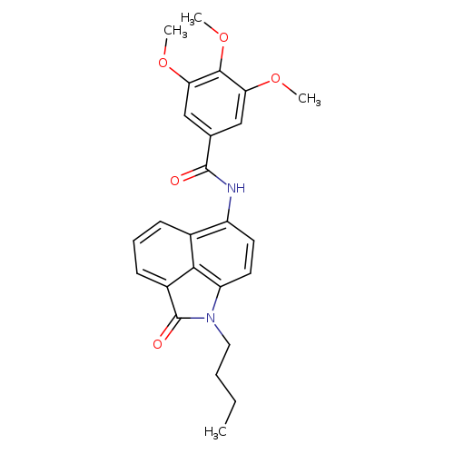 N-{2-butyl-3-oxo-2-azatricyclo[6.3.1.0^{4,12}]dodeca-1(11),4,6,8(12),9-pentaen-9-yl}-3,4,5-trimethoxybenzamide