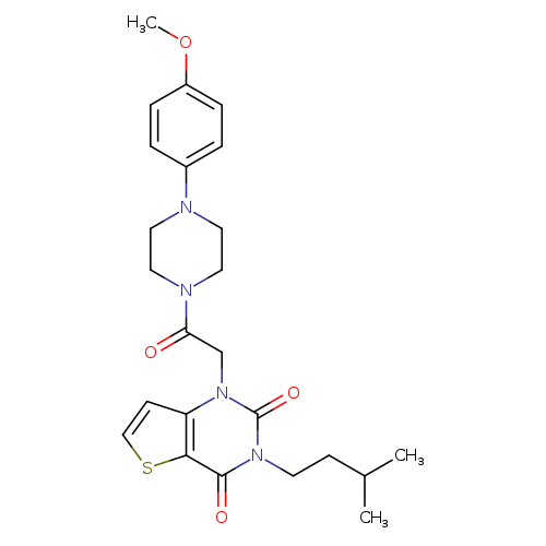 1-{2-[4-(4-methoxyphenyl)piperazin-1-yl]-2-oxoethyl}-3-(3-methylbutyl)-1H,2H,3H,4H-thieno[3,2-d]pyrimidine-2,4-dione