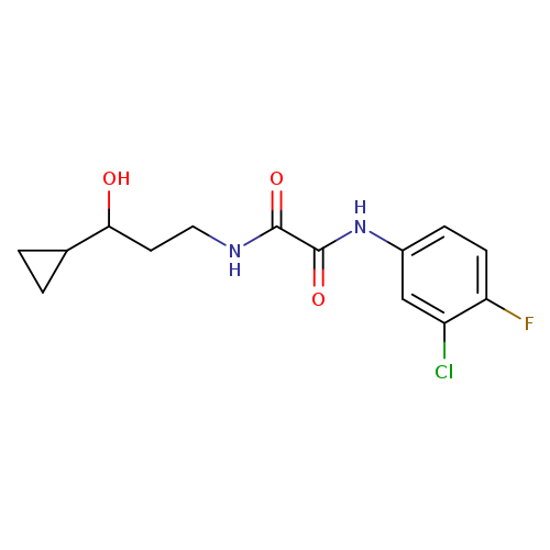 N'-(3-chloro-4-fluorophenyl)-N-(3-cyclopropyl-3-hydroxypropyl)ethanediamide