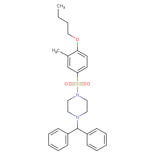 1-(4-butoxy-3-methylbenzenesulfonyl)-4-(diphenylmethyl)piperazine