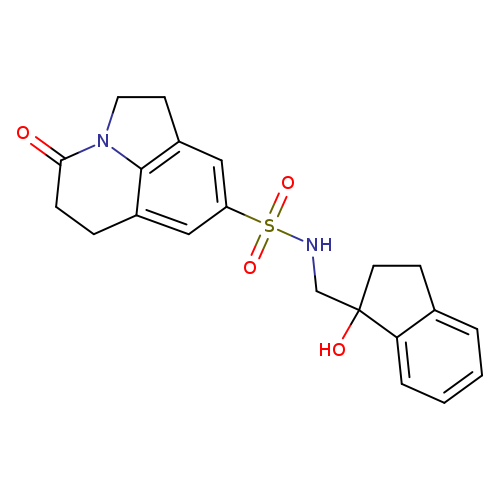 N-[(1-hydroxy-2,3-dihydro-1H-inden-1-yl)methyl]-11-oxo-1-azatricyclo[6.3.1.0^{4,12}]dodeca-4(12),5,7-triene-6-sulfonamide
