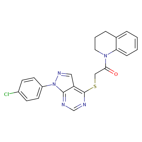 2-{[1-(4-chlorophenyl)-1H-pyrazolo[3,4-d]pyrimidin-4-yl]sulfanyl}-1-(1,2,3,4-tetrahydroquinolin-1-yl)ethan-1-one
