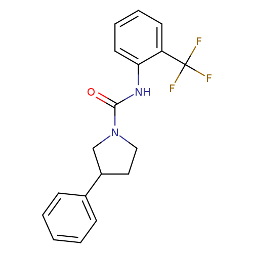 3-phenyl-N-[2-(trifluoromethyl)phenyl]pyrrolidine-1-carboxamide