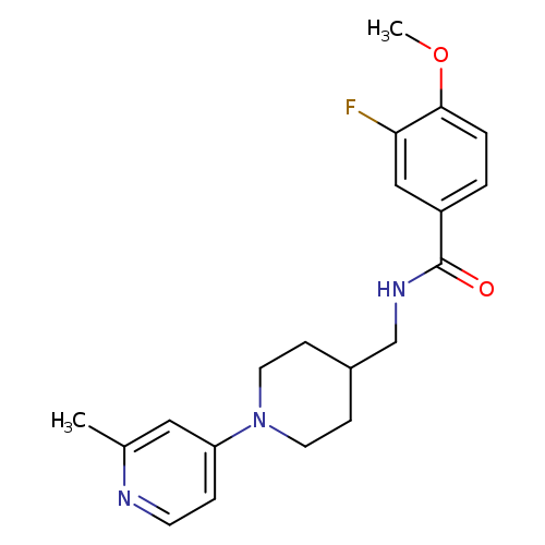 3-fluoro-4-methoxy-N-{[1-(2-methylpyridin-4-yl)piperidin-4-yl]methyl}benzamide