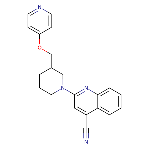 2-{3-[(pyridin-4-yloxy)methyl]piperidin-1-yl}quinoline-4-carbonitrile