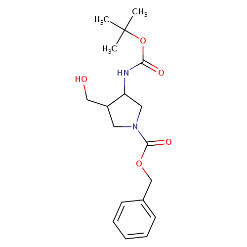 1-Pyrrolidinecarboxylic acid, 3-[[(1,1-dimethylethoxy)carbonyl]amino]-4-(hydroxymethyl)-, phenylmethyl ester