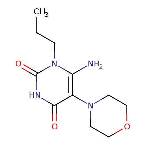 6-amino-5-(morpholin-4-yl)-1-propyl-1,2,3,4-tetrahydropyrimidine-2,4-dione
