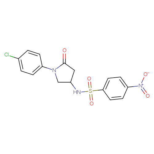 N-[1-(4-chlorophenyl)-5-oxopyrrolidin-3-yl]-4-nitrobenzene-1-sulfonamide