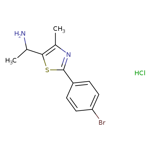 1-[2-(4-bromophenyl)-4-methyl-1,3-thiazol-5-yl]ethan-1-amine hydrochloride