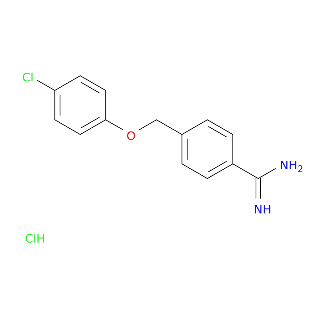 4-[(4-chlorophenoxy)methyl]benzene-1-carboximidamide hydrochloride