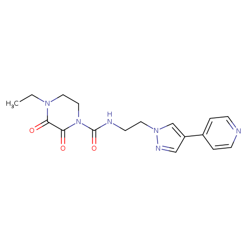 4-ethyl-2,3-dioxo-N-{2-[4-(pyridin-4-yl)-1H-pyrazol-1-yl]ethyl}piperazine-1-carboxamide