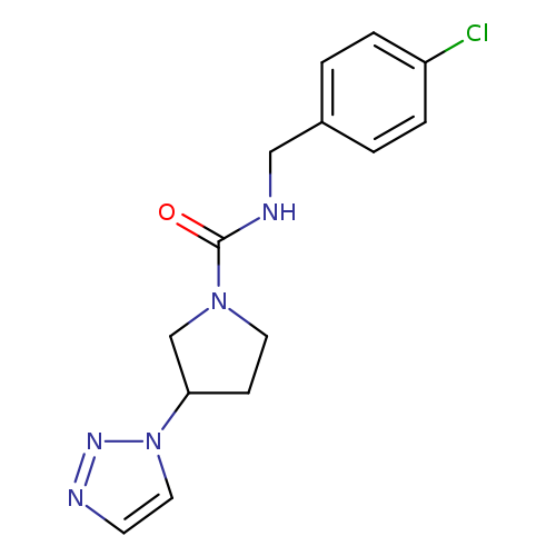 N-[(4-chlorophenyl)methyl]-3-(1H-1,2,3-triazol-1-yl)pyrrolidine-1-carboxamide