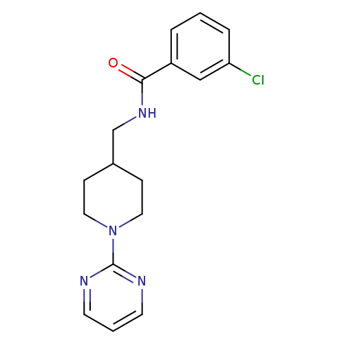3-chloro-N-{[1-(pyrimidin-2-yl)piperidin-4-yl]methyl}benzamide