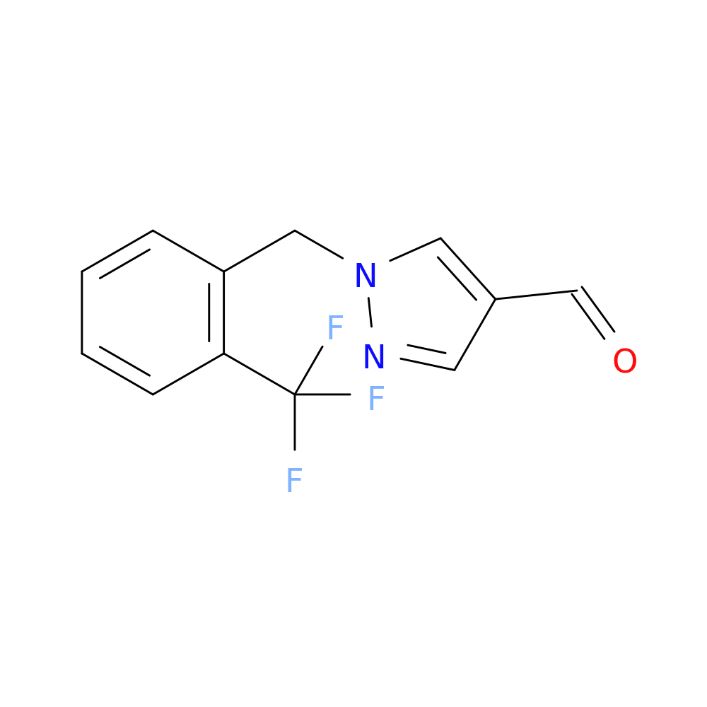 1-{[2-(trifluoromethyl)phenyl]methyl}-1H-pyrazole-4-carbaldehyde