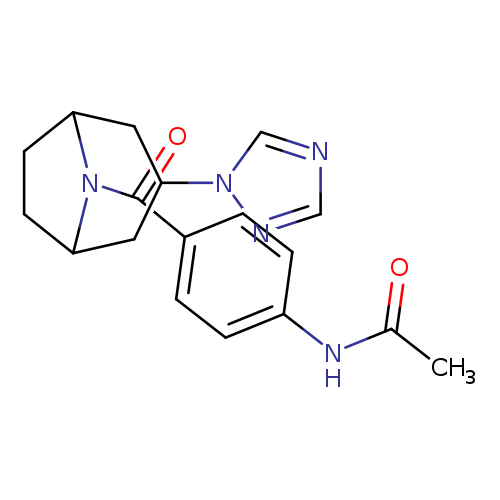 N-{4-[3-(1H-1,2,4-triazol-1-yl)-8-azabicyclo[3.2.1]octane-8-carbonyl]phenyl}acetamide
