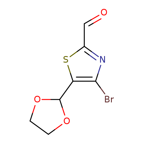4-bromo-5-(1,3-dioxolan-2-yl)-1,3-thiazole-2-carbaldehyde