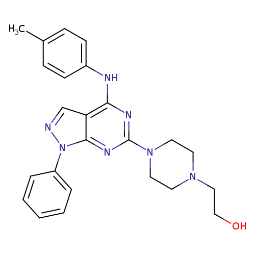 2-(4-{4-[(4-methylphenyl)amino]-1-phenyl-1H-pyrazolo[3,4-d]pyrimidin-6-yl}piperazin-1-yl)ethan-1-ol