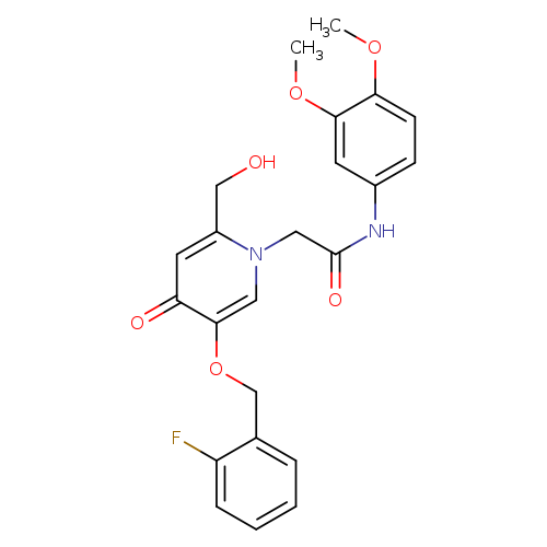 N-(3,4-dimethoxyphenyl)-2-{5-[(2-fluorophenyl)methoxy]-2-(hydroxymethyl)-4-oxo-1,4-dihydropyridin-1-yl}acetamide