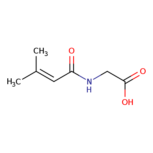 2-(3-methylbut-2-enoylamino)acetic acid