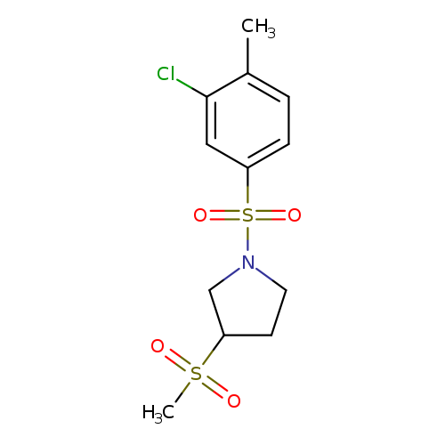 1-(3-chloro-4-methylbenzenesulfonyl)-3-methanesulfonylpyrrolidine