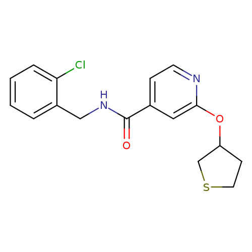 N-[(2-chlorophenyl)methyl]-2-(thiolan-3-yloxy)pyridine-4-carboxamide