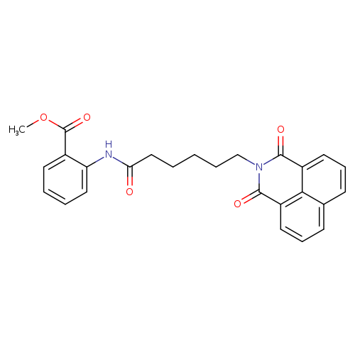 methyl 2-(6-{2,4-dioxo-3-azatricyclo[7.3.1.0^{5,13}]trideca-1(12),5,7,9(13),10-pentaen-3-yl}hexanamido)benzoate