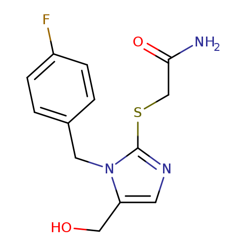 2-({1-[(4-fluorophenyl)methyl]-5-(hydroxymethyl)-1H-imidazol-2-yl}sulfanyl)acetamide