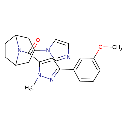 3-(1H-imidazol-1-yl)-8-[3-(3-methoxyphenyl)-1-methyl-1H-pyrazole-5-carbonyl]-8-azabicyclo[3.2.1]octane