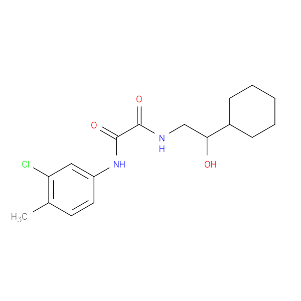 N-(3-chloro-4-methylphenyl)-N'-(2-cyclohexyl-2-hydroxyethyl)ethanediamide