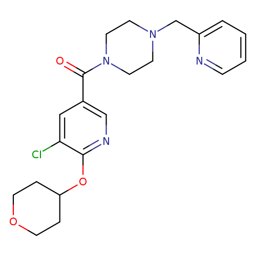 1-[5-chloro-6-(oxan-4-yloxy)pyridine-3-carbonyl]-4-[(pyridin-2-yl)methyl]piperazine