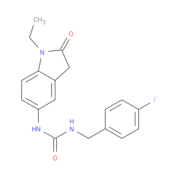 3-(1-ethyl-2-oxo-2,3-dihydro-1H-indol-5-yl)-1-[(4-fluorophenyl)methyl]urea