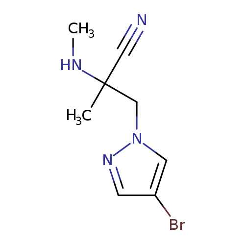 3-(4-bromo-1H-pyrazol-1-yl)-2-methyl-2-(methylamino)propanenitrile
