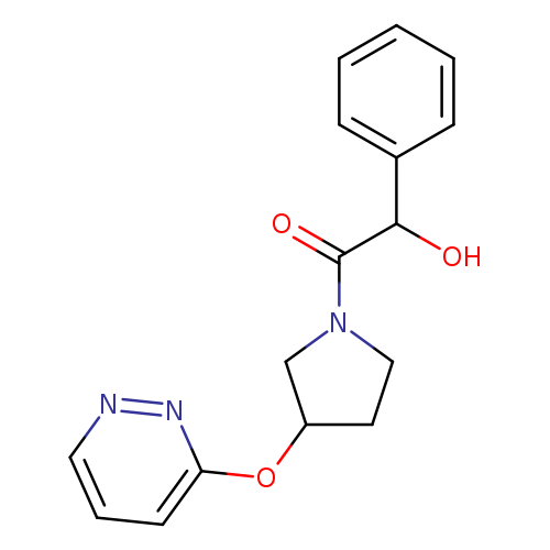 2-hydroxy-2-phenyl-1-[3-(pyridazin-3-yloxy)pyrrolidin-1-yl]ethan-1-one