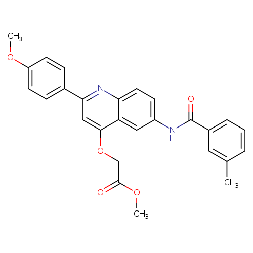 methyl 2-{[2-(4-methoxyphenyl)-6-(3-methylbenzamido)quinolin-4-yl]oxy}acetate