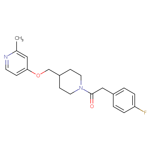 2-(4-fluorophenyl)-1-(4-{[(2-methylpyridin-4-yl)oxy]methyl}piperidin-1-yl)ethan-1-one