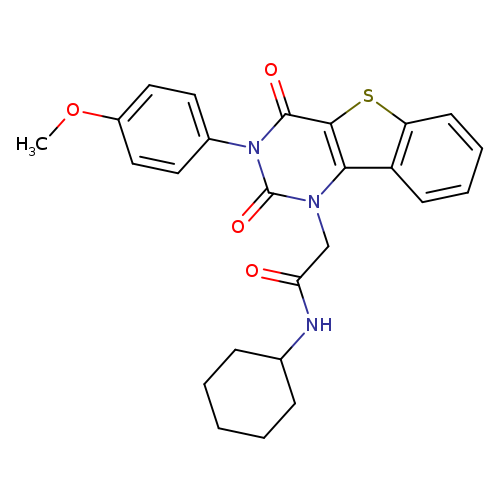 N-cyclohexyl-2-[5-(4-methoxyphenyl)-4,6-dioxo-8-thia-3,5-diazatricyclo[7.4.0.0^{2,7}]trideca-1(9),2(7),10,12-tetraen-3-yl]acetamide