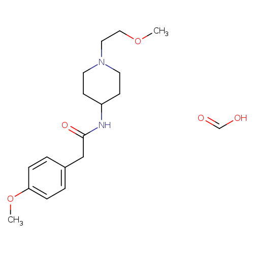 N-[1-(2-methoxyethyl)piperidin-4-yl]-2-(4-methoxyphenyl)acetamide; formic acid