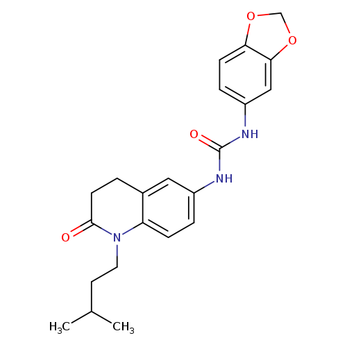 3-(2H-1,3-benzodioxol-5-yl)-1-[1-(3-methylbutyl)-2-oxo-1,2,3,4-tetrahydroquinolin-6-yl]urea