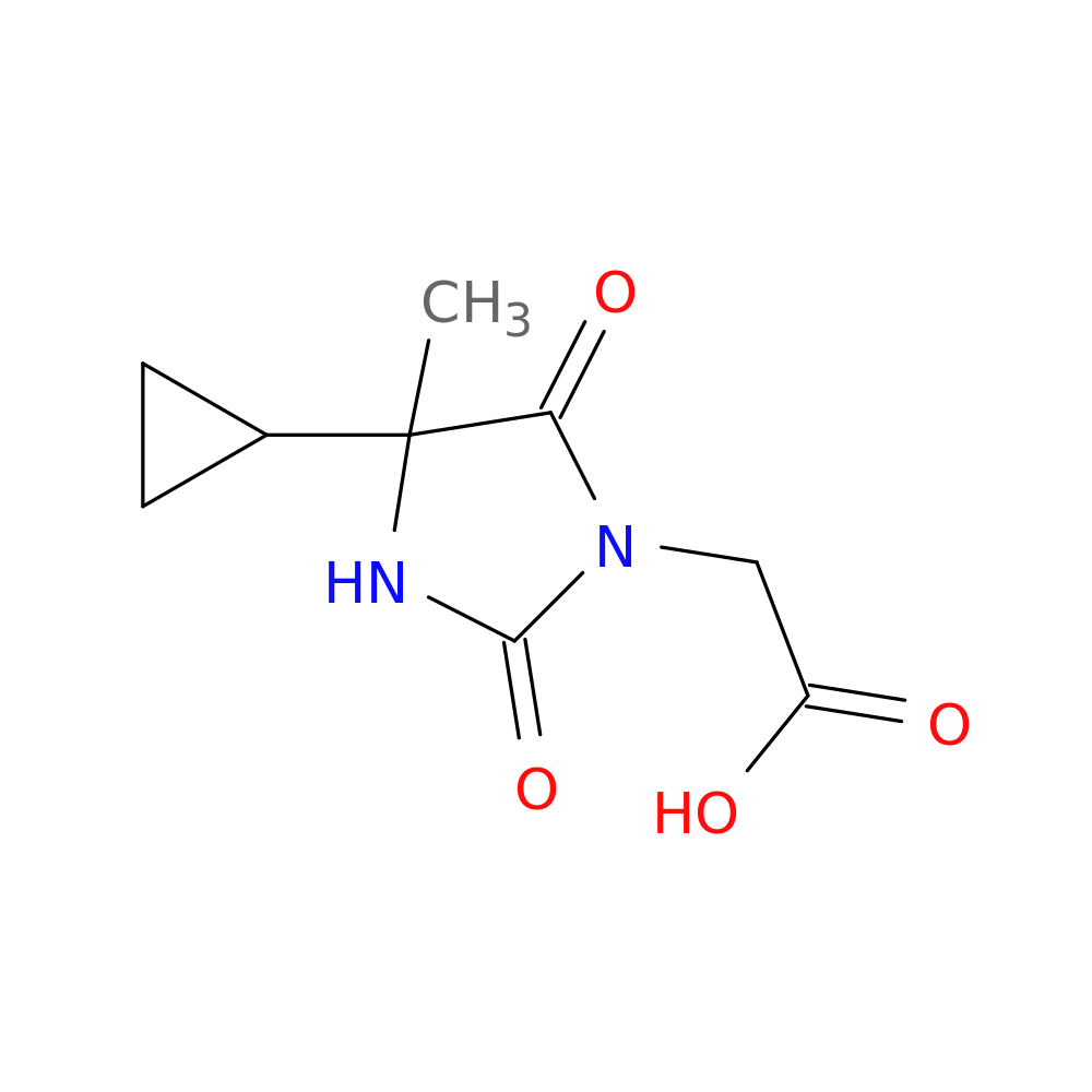 2-(4-Cyclopropyl-4-methyl-2,5-dioxoimidazolidin-1-yl)acetic acid